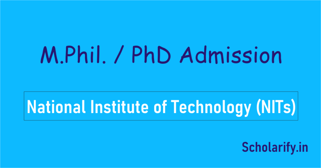 PhD Admission in NIT